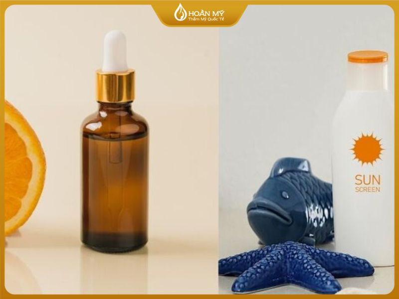 Kết hợp Serum Vitamin C và Kem chống nắng là bộ đôi hoàn hảo bảo vệ da.