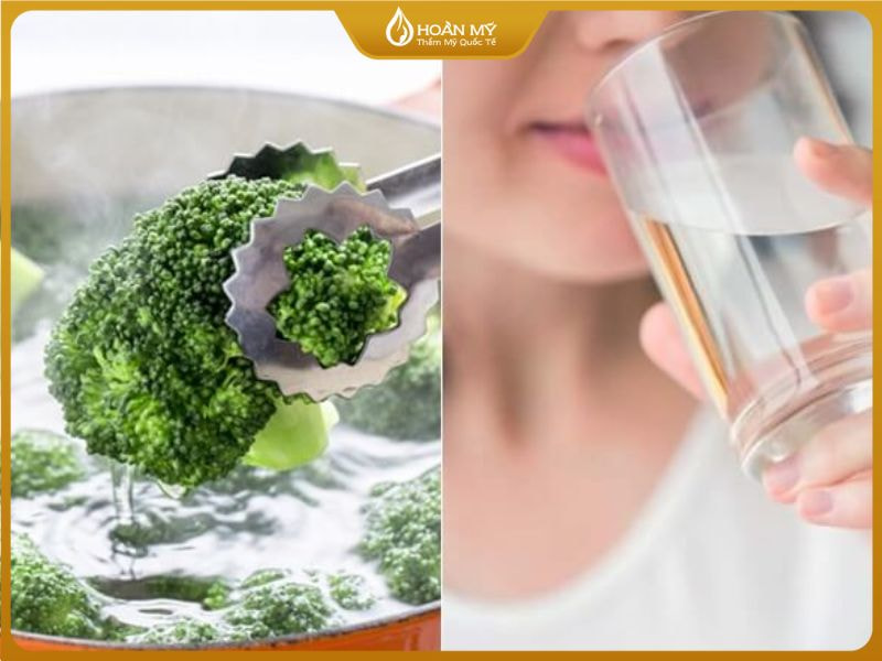 Uống nhiều nước và ăn nhiều rau củ để đảm bảo độ ẩm