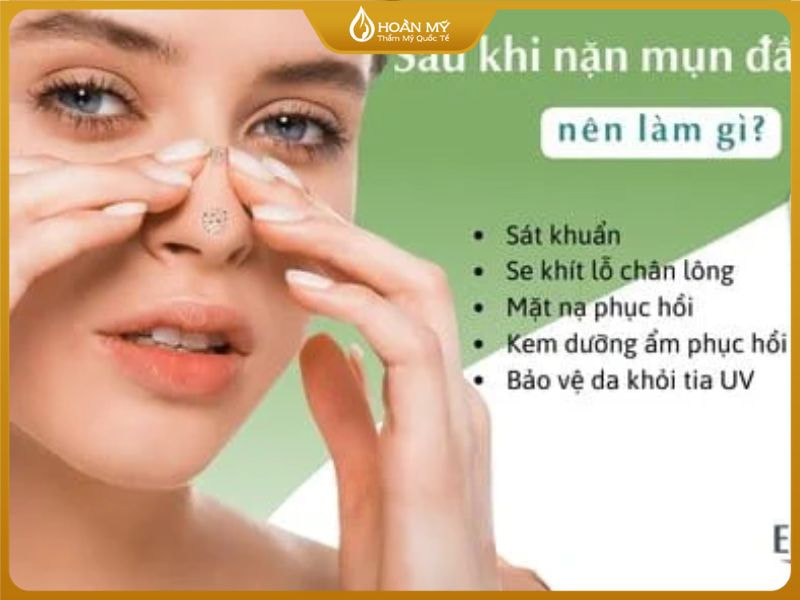 dưỡng da và se lỗ chân lông sau khi ủ mụn đầu đen